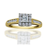 Anillo De Oro 14K Y 0.33 CT de Diamantes