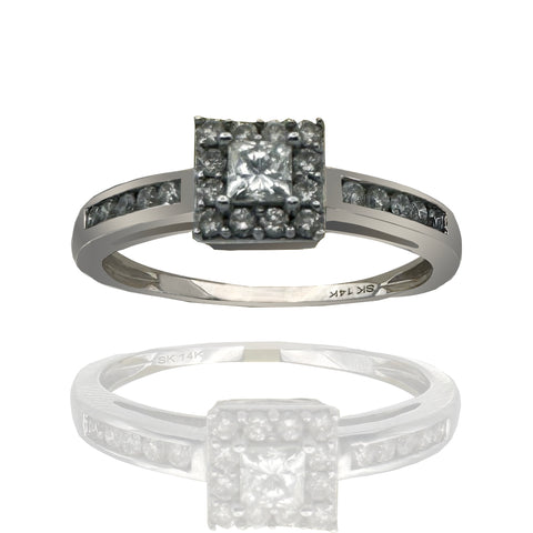 Anillo de oro 14K Y 0.33 CT de Diamantes