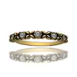 Anillo de Oro 10K Y 0.08CT De Diamantes