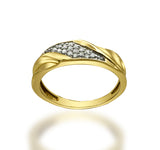 Anillo de oro 14K con 0.15CT de Diamantes