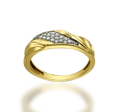 Anillo de oro 14K con 0.15CT de Diamantes