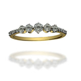 Anillo de oro 14K Y 0.33CT de Diamante