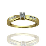 Anillo de oro 14K Con 0.20CT de Diamantes