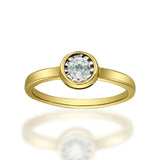 Anillo de oro 14K Con 0.15CT de Diamantes