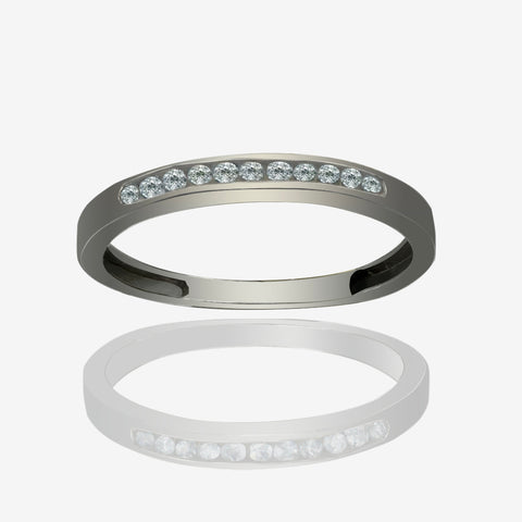 Anillo de Oro 14K Con 0.10CT de Diamantes