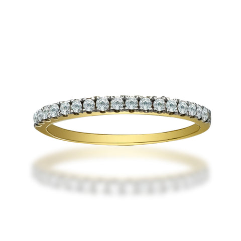 Anillo de Oro 14K Con 0.15CT de Diamantes