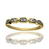 Anillo de Oro 14K Y 0.15 CT de Diamantes