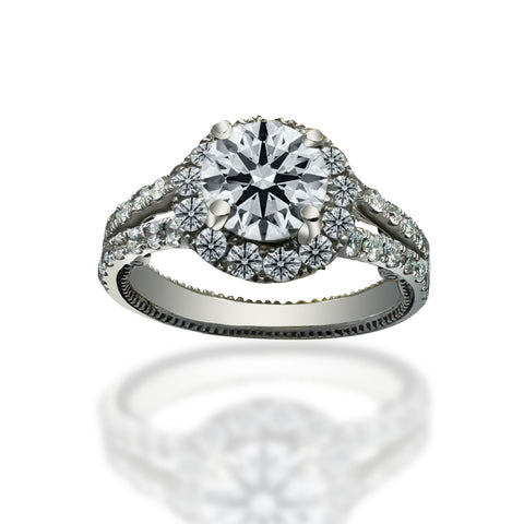 Anillo de Oro 14K Y 1.82 CT de Diamants