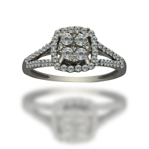 Anillo de Oro 14K Con 0.50 CT de Diamantes