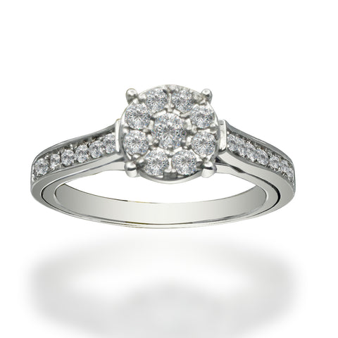 Anillo de Oro 14K Con 0.45 CT de Diamantes