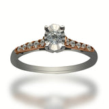 Anillo de Oro 14K Con 0.20 CT de Diamantes