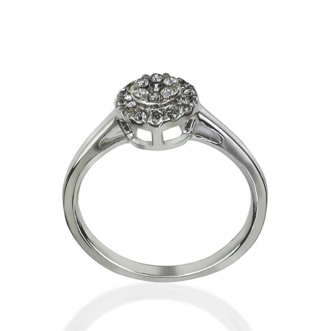 ANILLO DE ORO 14K Y 0.15CT DE DIAMANTES