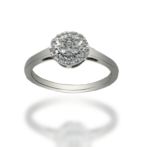 Anillo de Oro 14K Con 0.15CT de Diamantes