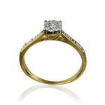 ANILLO DE ORO 14K Y 0.12CT DE DIAMANTES.