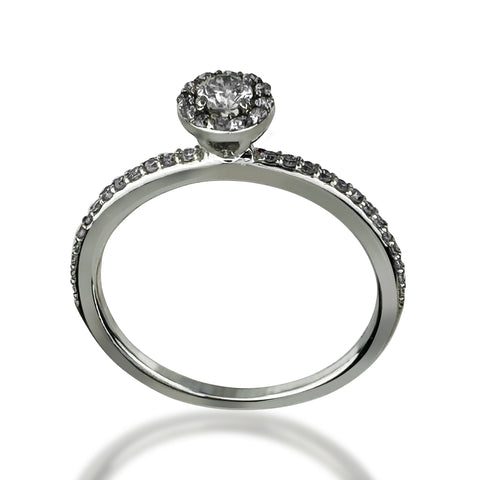 ANILLO DE ORO 14K Y 0.30CT DE DIAMANTES