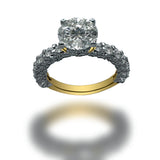 Anillo de Oro 14K Con 3.30 CT de Diamante de laboratorio