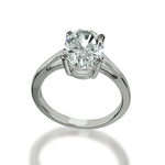 Anillo de Oro blanco de 14k y Diamante de Laboratorio 2.00 Ct.
