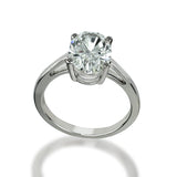 Anillo de Oro blanco de 14k y Diamante de Laboratorio 2.00 Ct.