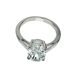 Anillo de Oro blanco de 14k y Diamante de Laboratorio 2.00 Ct.