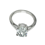 Anillo de Oro blanco de 14k y Diamante de Laboratorio 2.00 Ct.