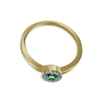 Anillo de Oro 14K Esmeralda y Diamantes