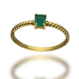 Anillo de Oro 14K 0.18CT de Esmeralda