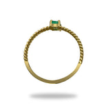 Anillo de Oro 14K 0.18CT de Esmeralda