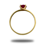 Anillo de Oro 14K Con 0.50CT de Rubí