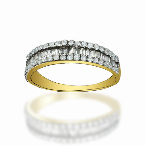 Anillo de Oro 14K Y 0.50CT de Diamantes