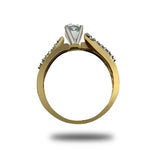 Anillo de Oro 14K Con 0.12 CT de Diamantes
