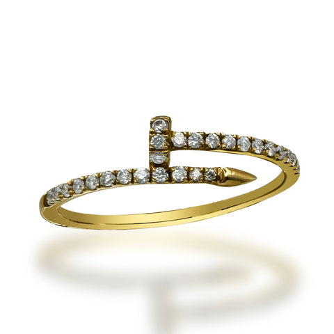 Anillo de oroo 14K Y 0.20 CT de Diamantes