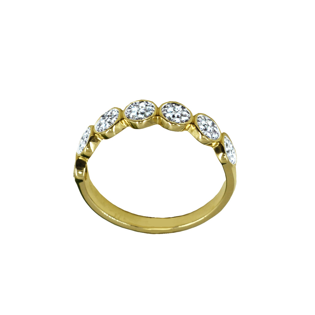 Anillo de Oro 14k y 0.10ct de Diamantes Elegance Joyer as